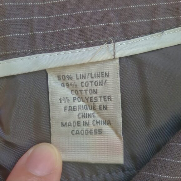 RW&CO Women Trousers Vertical Tapered Mid Rise Striped Gray Size 6 Straight Leg - Picture 6 of 16